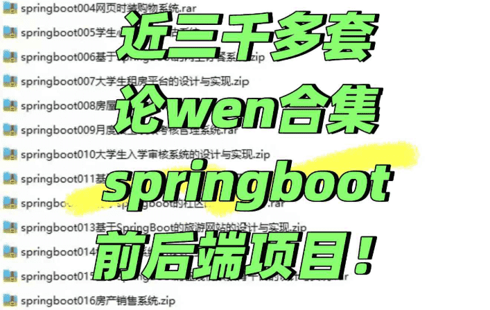 3000多套Java毕业设计项目源码合集(附sql+答辩文档+视频+进阶资料+简历+面试题)